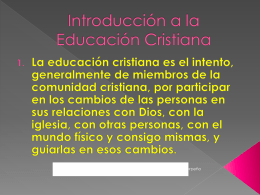 Introducción a la Educación Cristiana