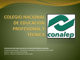 COLEGIO NACIONAL DE EDUCACIÓN PROFESIONAL Y