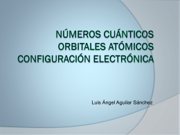 Números cuánticos Orbitales atómicos