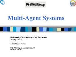 Multi-Agent Systems - Cursuri Automatica si