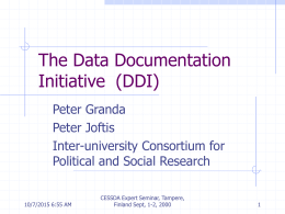 CES2000 DDI - Yhteiskuntatieteellinen tietoarkisto