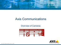 Axis video product presentation