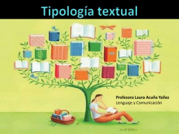 TIPOLOGÍAS TEXTUALES
