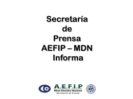 Secretaría de Prensa AEFIP – MDN Informa