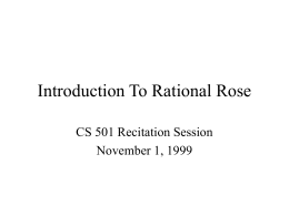 Introduction To Rational Rose