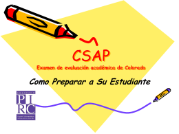 CSAP: Getting Ready