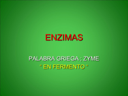 ENZIMAS - Bioquimica Medina Sección 0901, 2do