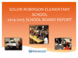 SOLON ROBINSON ELEMENTARY SCHOOL 2012 SCHOOL BOARD