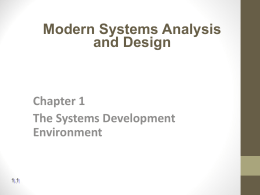 Modern Systems Analysis and Design Joey F. George