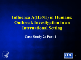 Influenza A(H5N1) in Humans: Outbreak