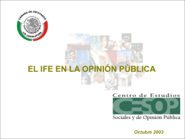 El IFE en la opinión pública