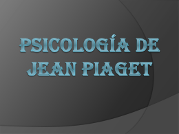 Psicología de jean Piaget
