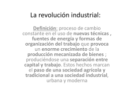 La revolución industrial: