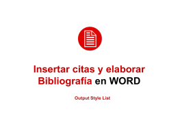 Insertar citas y elaborar Bibliografía en WORD