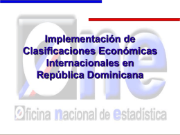 Implementación de Clasificaciones Económicas