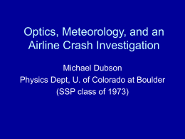 Optics, Meteorology, and an Airplane Crash