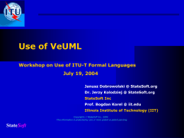 Use of VeUML