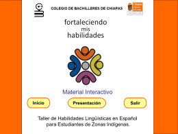 Taller de Habilidades Lingüísticas en Español para