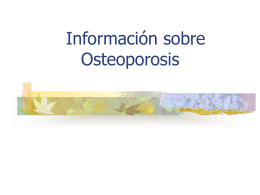 Información sobre Osteoporosis