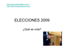 ELECCIONES 2009 - Cátedras de Federico Martín