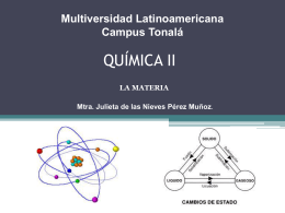 Mtra. Julieta de las Nieves Pérez Muñoz. Química