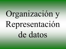 Organización y Representación de datos