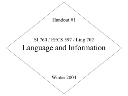 Language and Information
