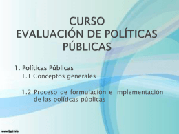 CURSO EVALUACION DE POLITICAS PÚBLICAS
