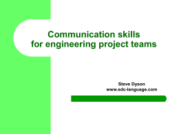 Communication skills for PDD engineers