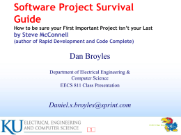 Software Project Survival Guide by Steve McConnell