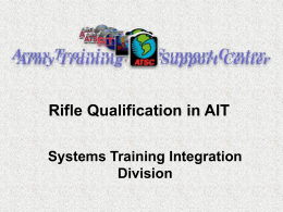 Rifle Qualification in AIT Systems Training