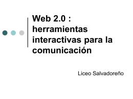 Web 2.0 : herramientas interactivas para la