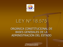 LEY Nº 18.575 - Administración Pública