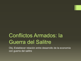 Conflictos Armados: la Guerra con España y la