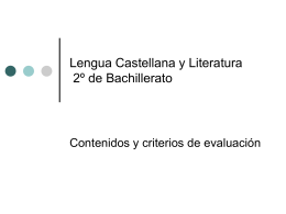 Lengua Castellana y Literatura 2º de Bachillerato