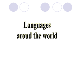 Languages all aroud the world