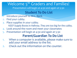 Welcome 5th graders! - Wayzata School District /