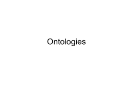 Ontologies - University of Washington