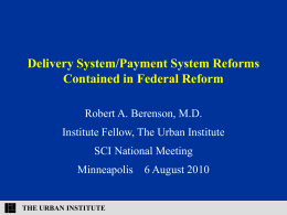 Delivery System/Payment System Reforms Contained