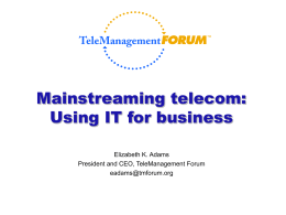TeleManagement Forum & SMART TMN™ - TINA-C
