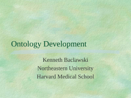 Ontology Development - Northeastern University