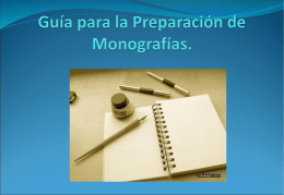 Guía para la Preparación de Monografías.