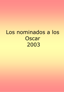 Los nominados a los Óscar