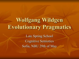 Wolfgang Wildgen Evolutionary Pragmatics -