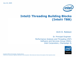 Intel® Threading Building Blocks