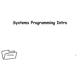 Welcome to Systems Programming
