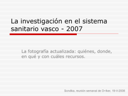 Resultados Investigación 2007