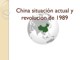 China situación actual y revolución de 1989