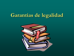 Garantías de legalidad