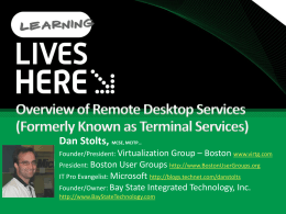 Overview of Remote Desktop Services (Formerly